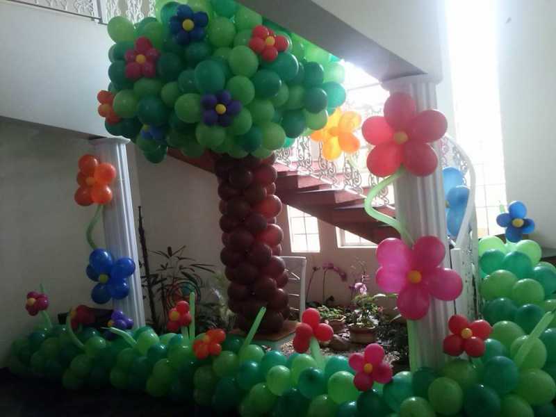 Decoração de Colunas com Balões Valor Volta Grande - Decoração com Arcos de Balão